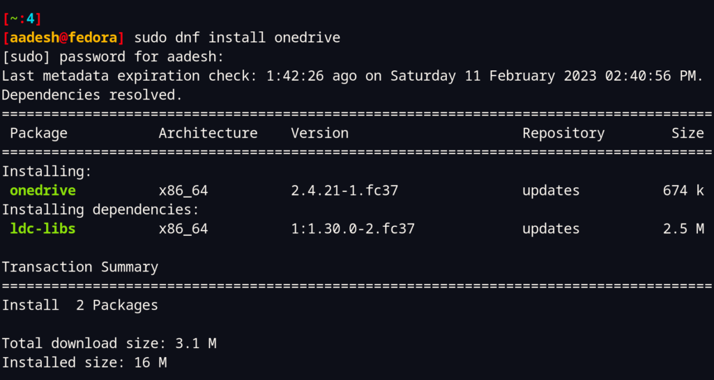 Installing OneDriveGUI Backend On Fedora