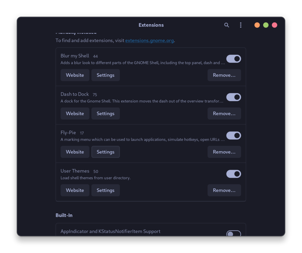 Open The Extension Setting From GNOME Extensions Application