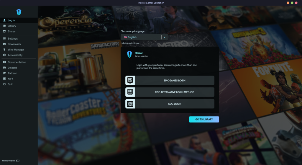 Log Into Your Epic Games And GOG Account To Access Your Library