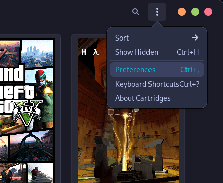 Open Preferences From The Top Right