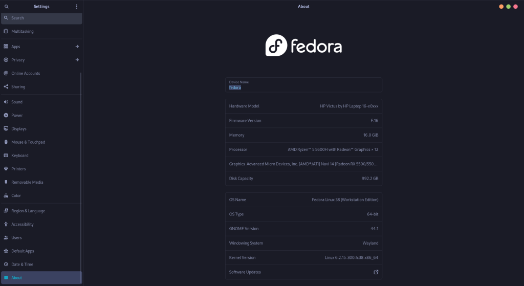 You Can Check That I Am Running A Wayland Session On Fedora