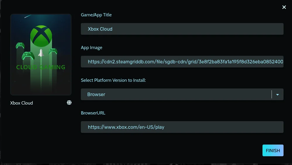 Adding Xbox Cloud Gaming Browser App To Heroic
