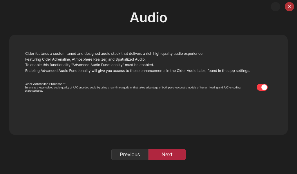 Audio Enhancements Can Be Enabled As Well