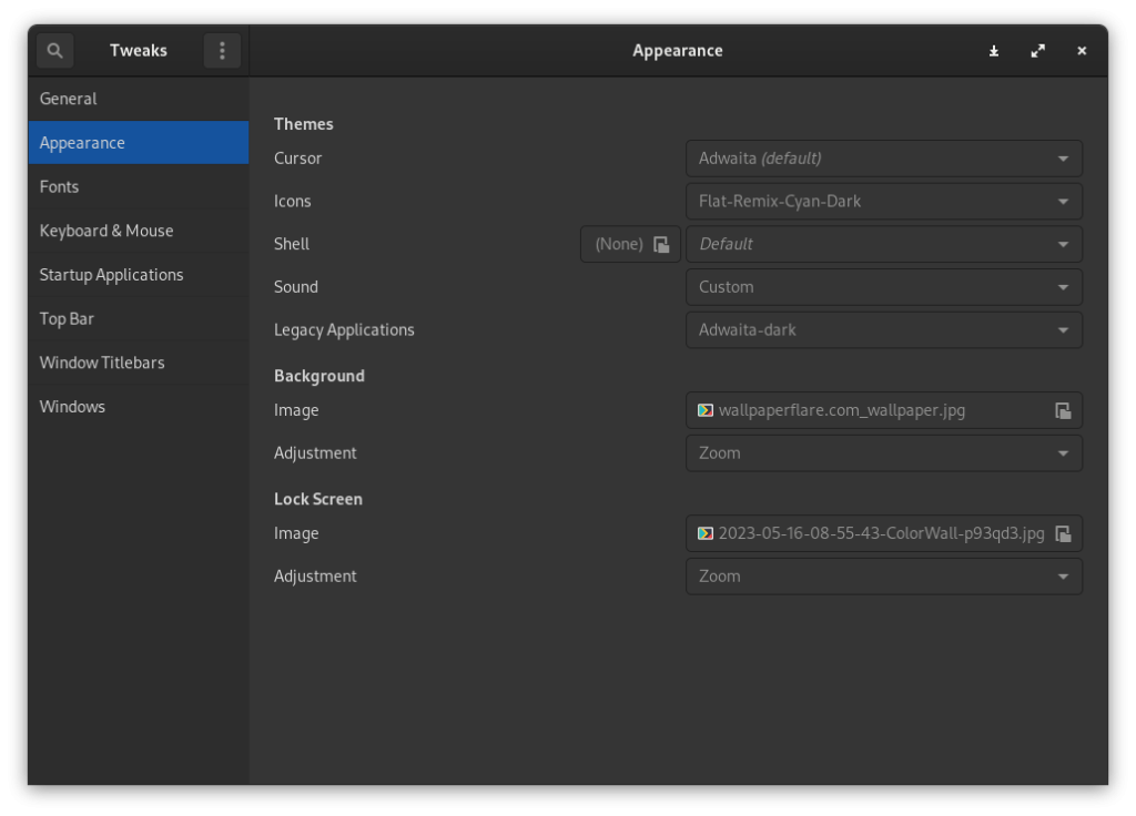 Default Adwaita Theme Of GNOME Desktop