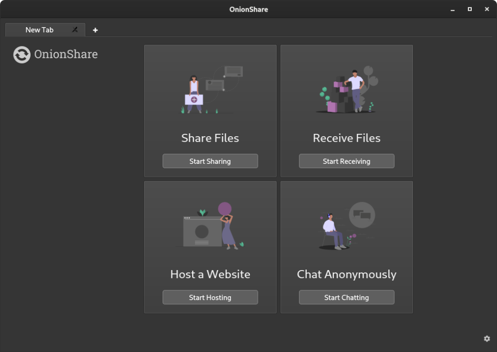 The Interface Of OnionShare