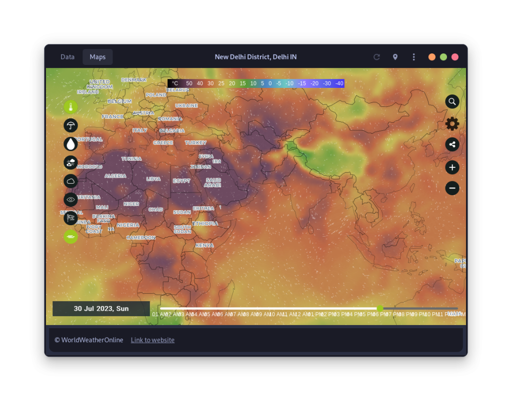 Viewing Heat Map Of The World Using Online Data