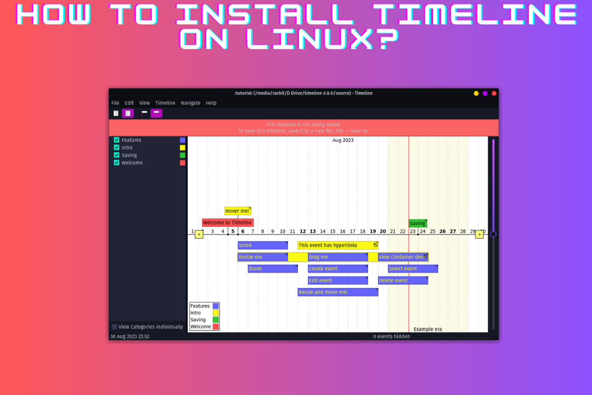 How To Install And Use Timeline On Linux Systems Linuxfordevices