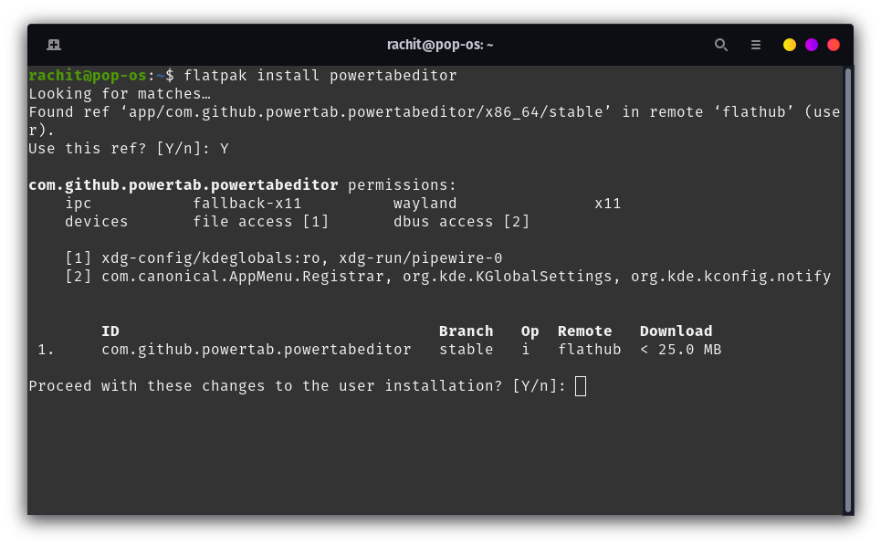 Installing PowerTabEditor Using Flatpak