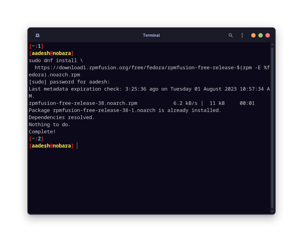 Installing RPMfusion On Nobara Linux