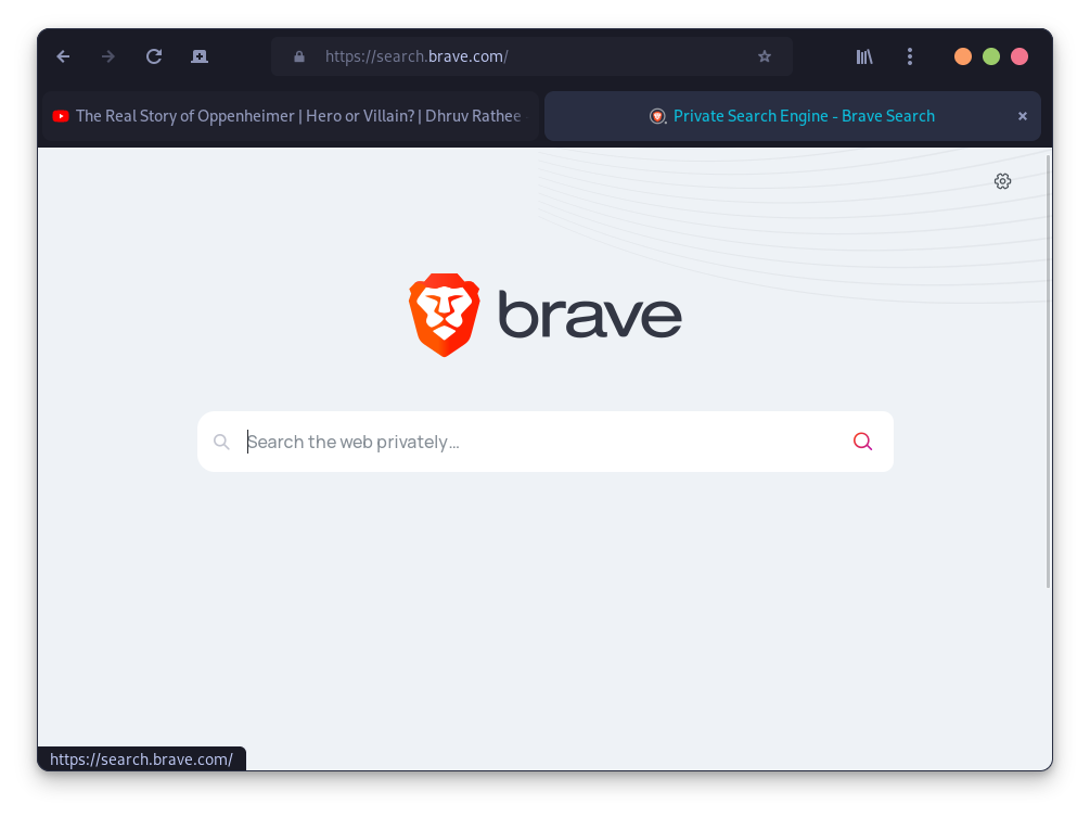 Interface Of GNOME Web Browser
