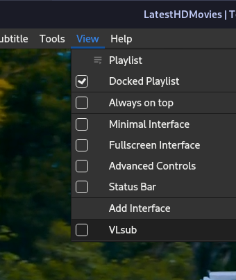 Open VLSub Tool From The View Toolbar