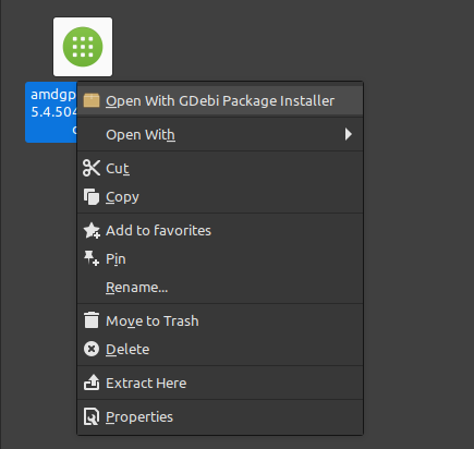 Open The DEB File With GDebi Package Installer