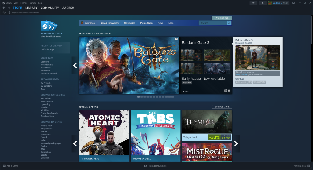The Steam UI Appears Small At 1x Scaling