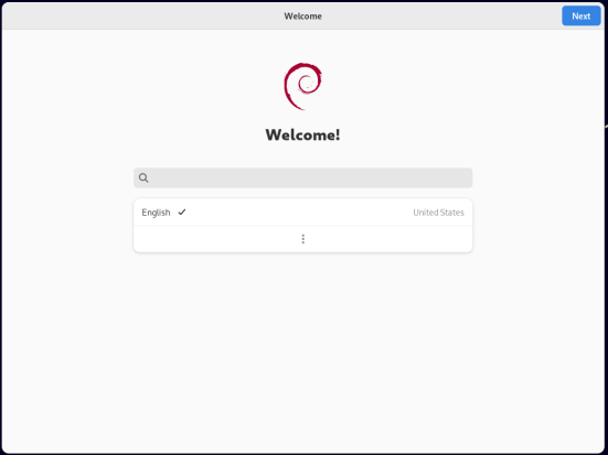 The Welcome Screen On Debian 12