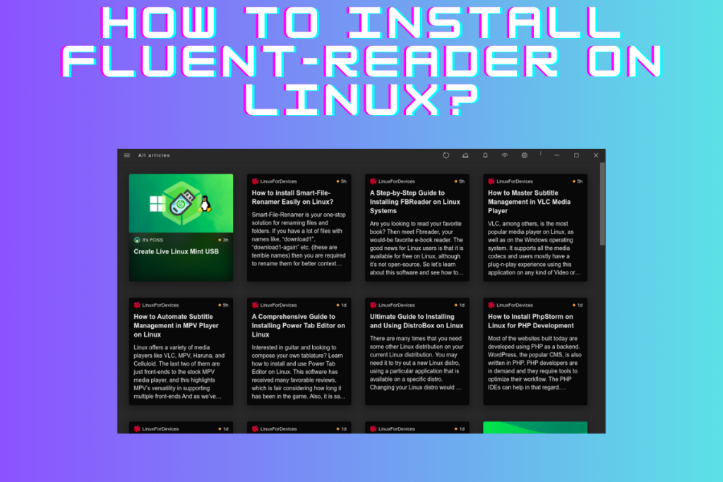 How To Install Fluent Reader On Linux