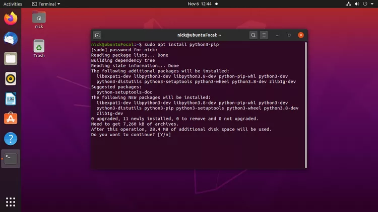 install python pip on Linux
