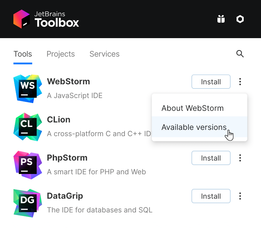 ToolBox App for Webstorm