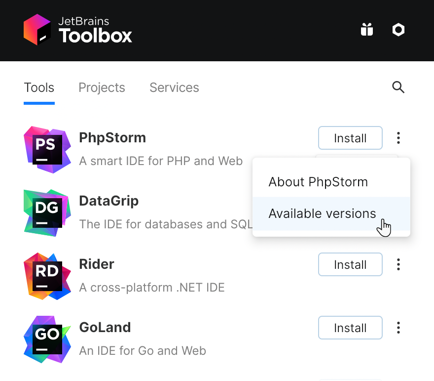 ToolBox App for PhpStorm
