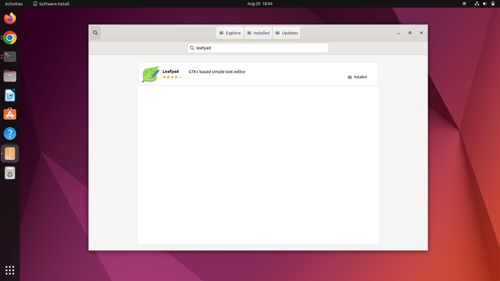 Leafpad GUI Install