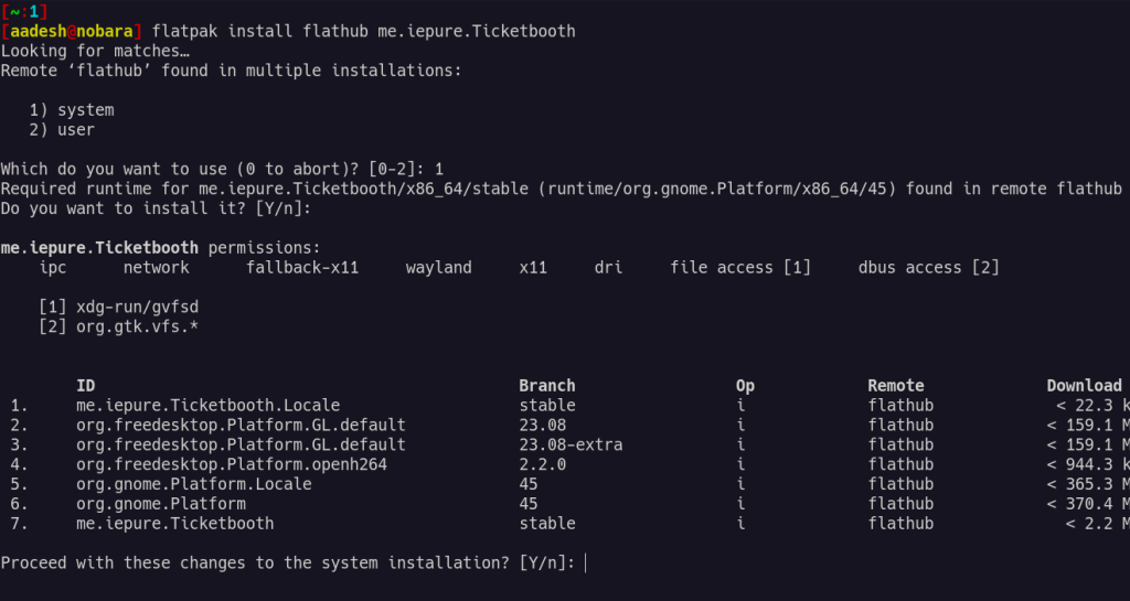 Installing Ticket Booth From Flathub