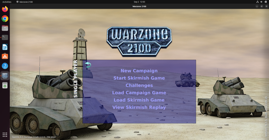 Warzone 2100 New Single Player Options