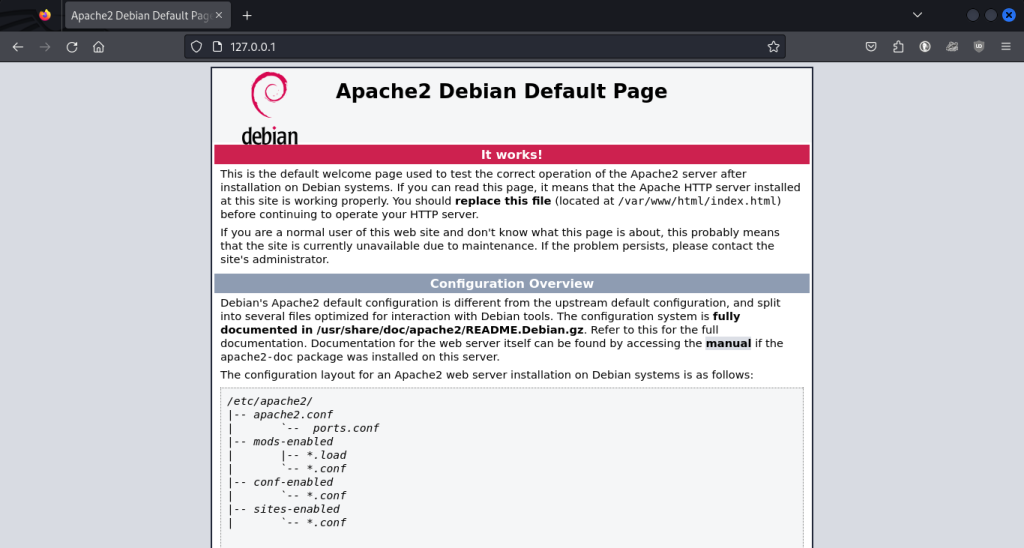 Apache2 Default Webpage