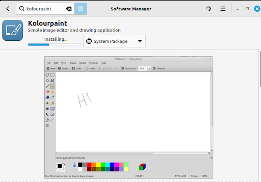 Installing KolourPaint Through App Manager