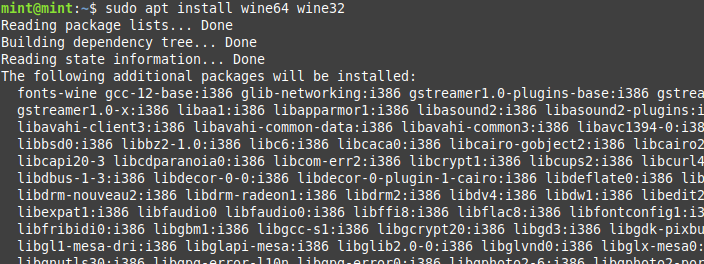 Installing WINE on Linux Mint